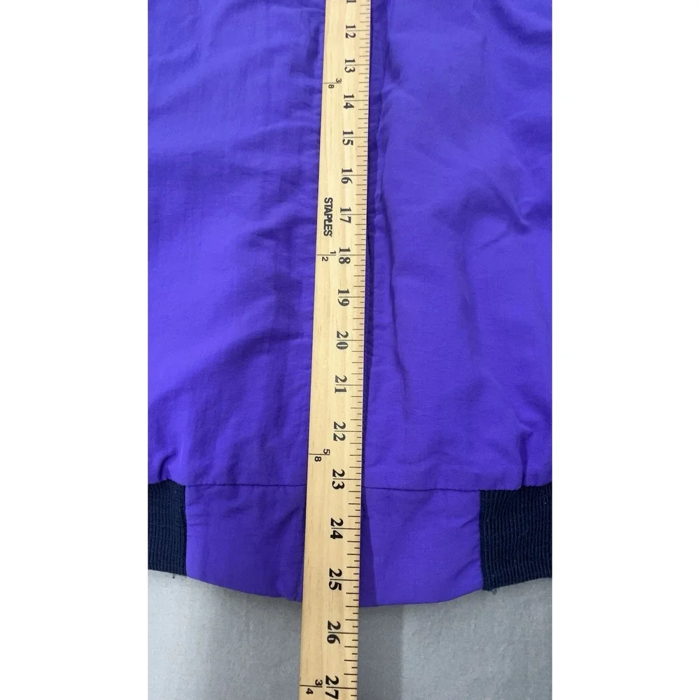 Vtg Lands End Squall Jacket Women‎ M Purple Fleece Lined Zip Pockets Outdoor USA